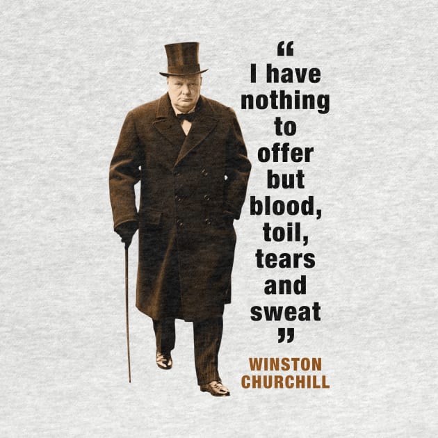 Winston Churchill Quotes: I Have Nothing To Offer But Blood, Toil, Tears And Sweat by PLAYDIGITAL2020